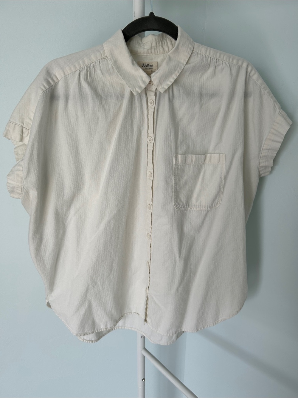 UpWest Cream Short-Sleeve Button-Down Shirt